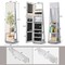 Grey MDF Jewelry Cabinet with Full-Length Mirror and LED Lights